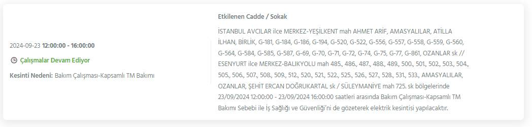 İstanbul'un 22 ilçesinde bu gece yarısından itibaren elektrik kesintileri yaşanacak 28